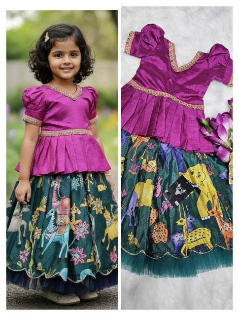 NEW LAUNCING KIDS LEHENGA CHOLI silk Kids fashion wholesale Surat